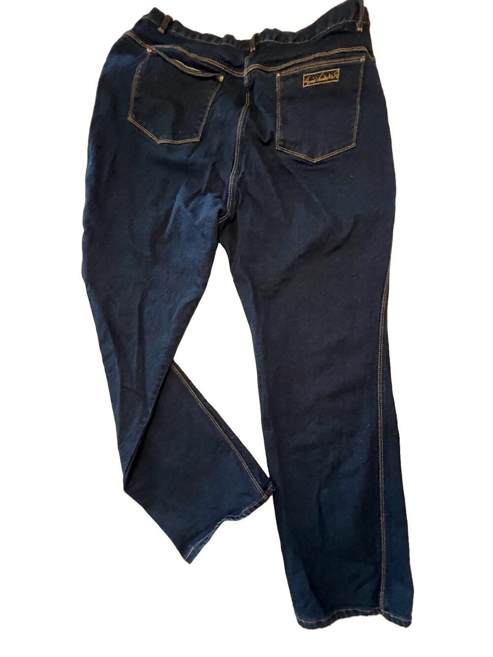 Vtg 80s 90s Gloria Vanderbilt By Murjani Jeans Gold Stitch Swan Size 38 (36x31)
